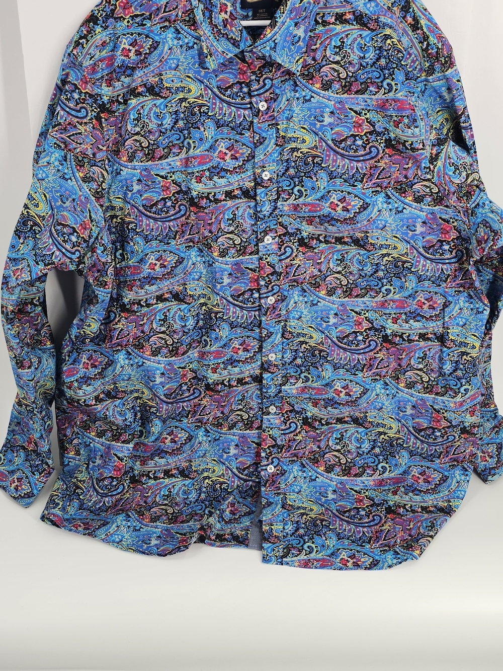 Cremieux Premium Denim Paisley Long Sleeve Shirt Men's 3XT